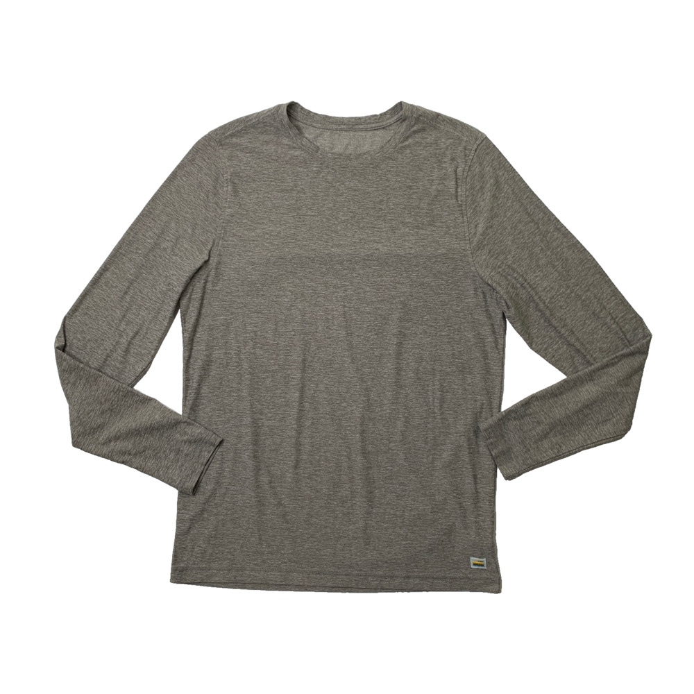 Vuori Shirt Mens S Small Smokey Gray Long Sleeve Strato Tech Tee Performance